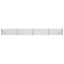 vidaXL Cerca de alambre con brida gris antracita 0,8x10 m