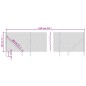 vidaXL Cerca de alambre con pinchos de anclaje gris antracita 1,8x10 m