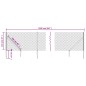 vidaXL Cerca de alambre con pinchos de anclaje plateado 1,1x25 m vidaXL Cerca de alambre con pinchos de anclaje plateado 1,1x25 m