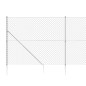 vidaXL Cerca de alambre con pinchos de anclaje plateado 2x25 m vidaXL Cerca de alambre con pinchos de anclaje plateado 2x25 m