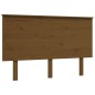 vidaXL Estructura de cama matrimonio con cabecero madera marrón miel