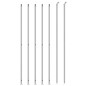 vidaXL Cerca de alambre con brida plateada 2,2x10 m