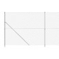 vidaXL Cerca de alambre con brida plateada 2,2x10 m