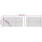 vidaXL Cerca de alambre con brida plateada 2,2x10 m