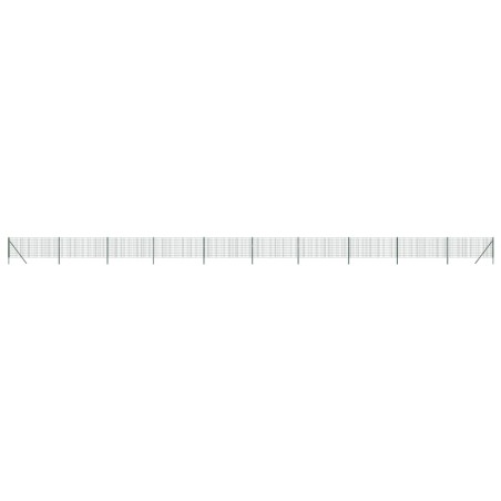 vidaXL Cerca de alambre de acero galvanizado verde 0,8x25 m