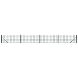 vidaXL Cerca de alambre con brida verde 1x10 m