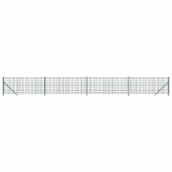vidaXL Cerca de alambre con brida verde 1x10 m