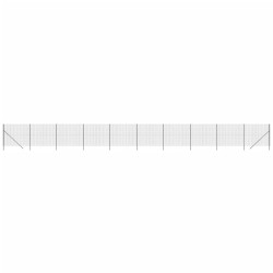 vidaXL Cerca de alambre de acero galvanizado gris antracita 1,4x25 m