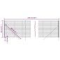 vidaXL Cerca de alambre de acero galvanizado gris antracita 1,4x25 m