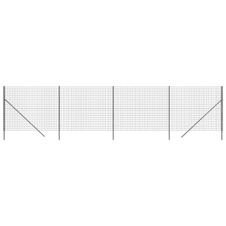 vidaXL Cerca de alambre de acero galvanizado gris antracita 1,6x10 m