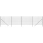 vidaXL Cerca de alambre de acero galvanizado gris antracita 1,6x10 m vidaXL Cerca de alambre de acero galvanizado gris antracita 1,6x10 m