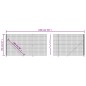 vidaXL Cerca de alambre con brida gris antracita 1,6x10 m
