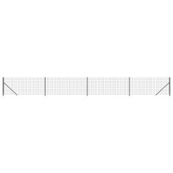 vidaXL Cerca de alambre con brida gris antracita 1,1x10 m