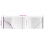 vidaXL Cerca de alambre con brida gris antracita 1,1x10 m vidaXL Cerca de alambre con brida gris antracita 1,1x10 m