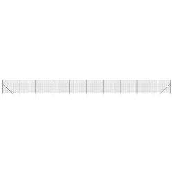 vidaXL Cerca de alambre con pinchos de anclaje gris antracita 1,4x25 m