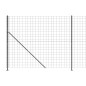 vidaXL Cerca de alambre con brida gris antracita 2x25 m vidaXL Cerca de alambre con brida gris antracita 2x25 m