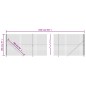vidaXL Cerca de alambre con brida gris antracita 2x25 m vidaXL Cerca de alambre con brida gris antracita 2x25 m