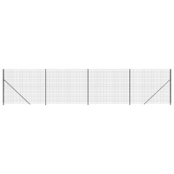 vidaXL Cerca de alambre con brida gris antracita 1,6x10 m