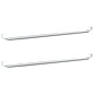 vidaXL Rieles de cortina 2 uds aluminio blanco y plateado 40-60 cm vidaXL Rieles de cortina 2 uds aluminio blanco y plateado 40-60 cm