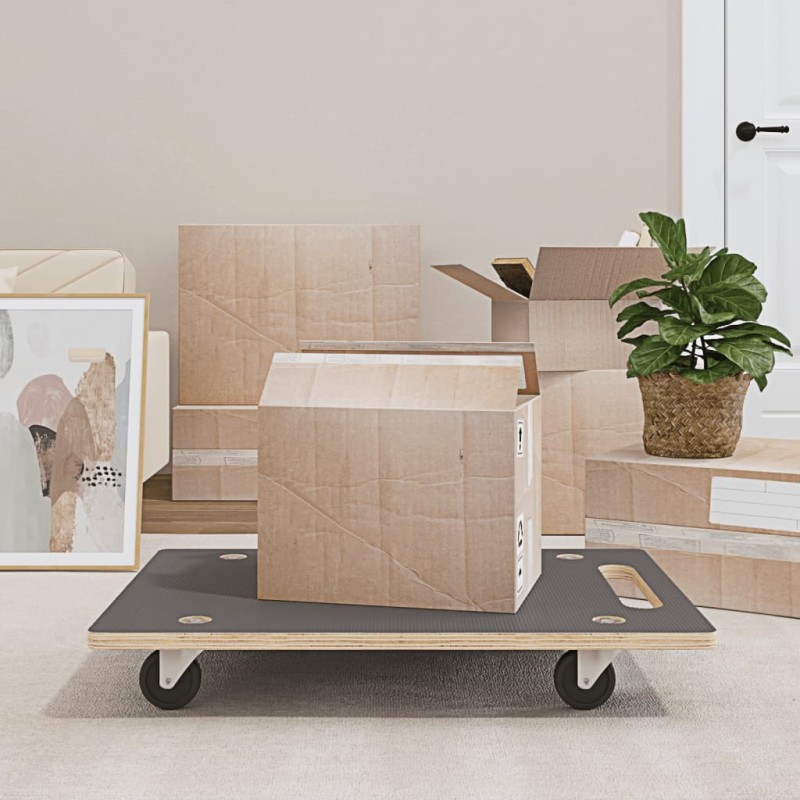 vidaXL Soportes con ruedas 2 uds rectangular 80x55x11,5 cm vidaXL Soportes con ruedas 2 uds rectangular 80x55x11,5 cm