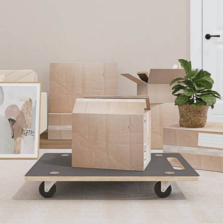 vidaXL Soportes con ruedas 2 uds rectangular 80x55x11,5 cm