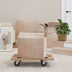 vidaXL Soportes con ruedas 2 uds madera de ingeniería rectangular