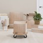 vidaXL Soportes con ruedas 2 uds madera de ingeniería redondo vidaXL Soportes con ruedas 2 uds madera de ingeniería redondo