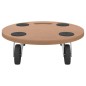 vidaXL Soportes con ruedas 2 uds madera de ingeniería redondo vidaXL Soportes con ruedas 2 uds madera de ingeniería redondo