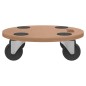 vidaXL Soportes con ruedas 2 uds madera de ingeniería redondo vidaXL Soportes con ruedas 2 uds madera de ingeniería redondo