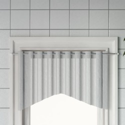 vidaXL Rieles de cortina 2 uds aluminio blanco y plateado 90-130 cm