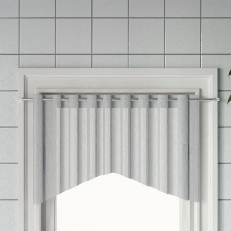 vidaXL Rieles de cortina 2 uds aluminio blanco y plateado 90-130 cm