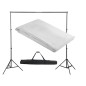 vidaXL Sistema de soporte de telón fondo 300x300 cm blanco vidaXL Sistema de soporte de telón fondo 300x300 cm blanco