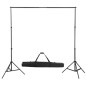vidaXL Sistema de soporte de telón fondo 300x300 cm blanco vidaXL Sistema de soporte de telón fondo 300x300 cm blanco