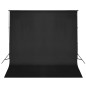 vidaXL Sistema de soporte de telón fondo fotográfico 600x300 cm negro vidaXL Sistema de soporte de telón fondo fotográfico 600x300 cm negro