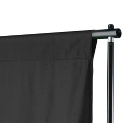 vidaXL Sistema de soporte de telón fondo fotográfico 600x300 cm negro