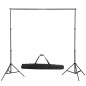 vidaXL Sistema de soporte de telón fondo fotográfico 600x300 cm negro vidaXL Sistema de soporte de telón fondo fotográfico 600x300 cm negro