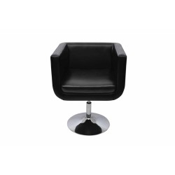vidaXL Taburete de bar 2 unidades cuero artificial negro 