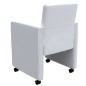 vidaXL Sillas de comedor 4 unidades cuero sintético blanco vidaXL Sillas de comedor 4 unidades cuero sintético blanco