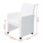 vidaXL Sillas de comedor 4 unidades cuero sintético blanco vidaXL Sillas de comedor 4 unidades cuero sintético blanco