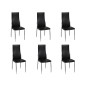 vidaXL Sillas de comedor 6 unidades cuero sintético negro vidaXL Sillas de comedor 6 unidades cuero sintético negro