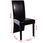 vidaXL Sillas de comedor 6 unidades cuero artificial negro vidaXL Sillas de comedor 6 unidades cuero artificial negro