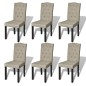 vidaXL Sillas de comedor 6 unidades de tela camel vidaXL Sillas de comedor 6 unidades de tela camel
