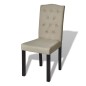 vidaXL Sillas de comedor 6 unidades de tela camel vidaXL Sillas de comedor 6 unidades de tela camel