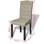 vidaXL Sillas de comedor 6 unidades de tela camel vidaXL Sillas de comedor 6 unidades de tela camel
