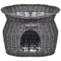 vidaXL Casa/cama/ rascador para mascotas de sauce con cojín vidaXL Casa/cama/ rascador para mascotas de sauce con cojín