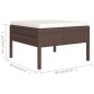 vidaXL Set muebles de jardín 10 pzas y cojines ratán sintético marrón vidaXL Set muebles de jardín 10 pzas y cojines ratán sintético marrón