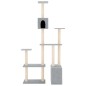 vidaXL Rascador para gatos con postes de sisal gris claro 180 cm vidaXL Rascador para gatos con postes de sisal gris claro 180 cm