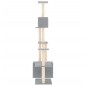 vidaXL Rascador para gatos con postes de sisal gris claro 180 cm vidaXL Rascador para gatos con postes de sisal gris claro 180 cm