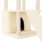 vidaXL Rascador para gatos con postes de sisal color crema 133 cm vidaXL Rascador para gatos con postes de sisal color crema 133 cm