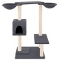 vidaXL Rascador para gatos con postes gris oscuro 82 cm